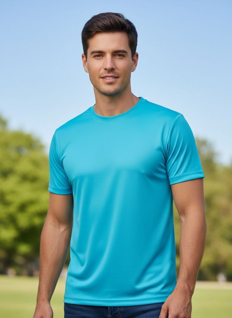Mumtaz Aqua Crew Neck Shirt