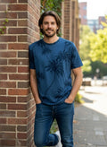 Mumtaz Dark Blue Crew Neck Shirt