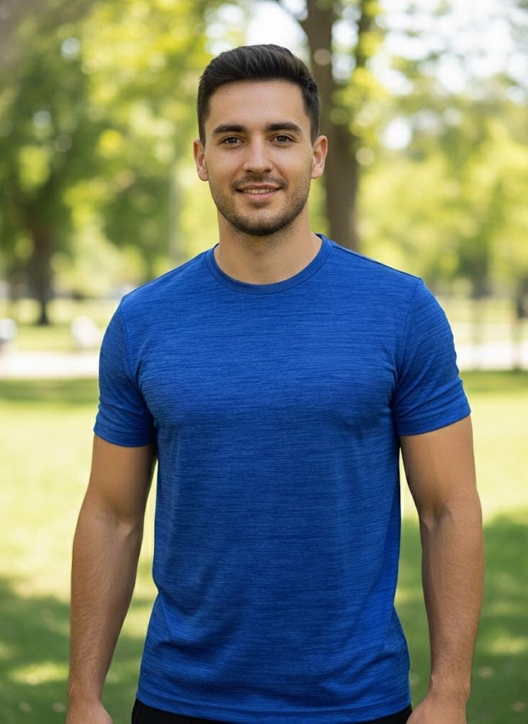 Mumtaz Marine Blue Crew Neck Shirt