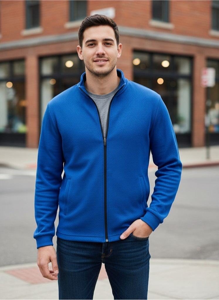 Mumtaz Marine Blue Full Sleeves Men's Jacket