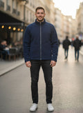 Mumtaz Navy Blue Full Sleeves Men's Jacket