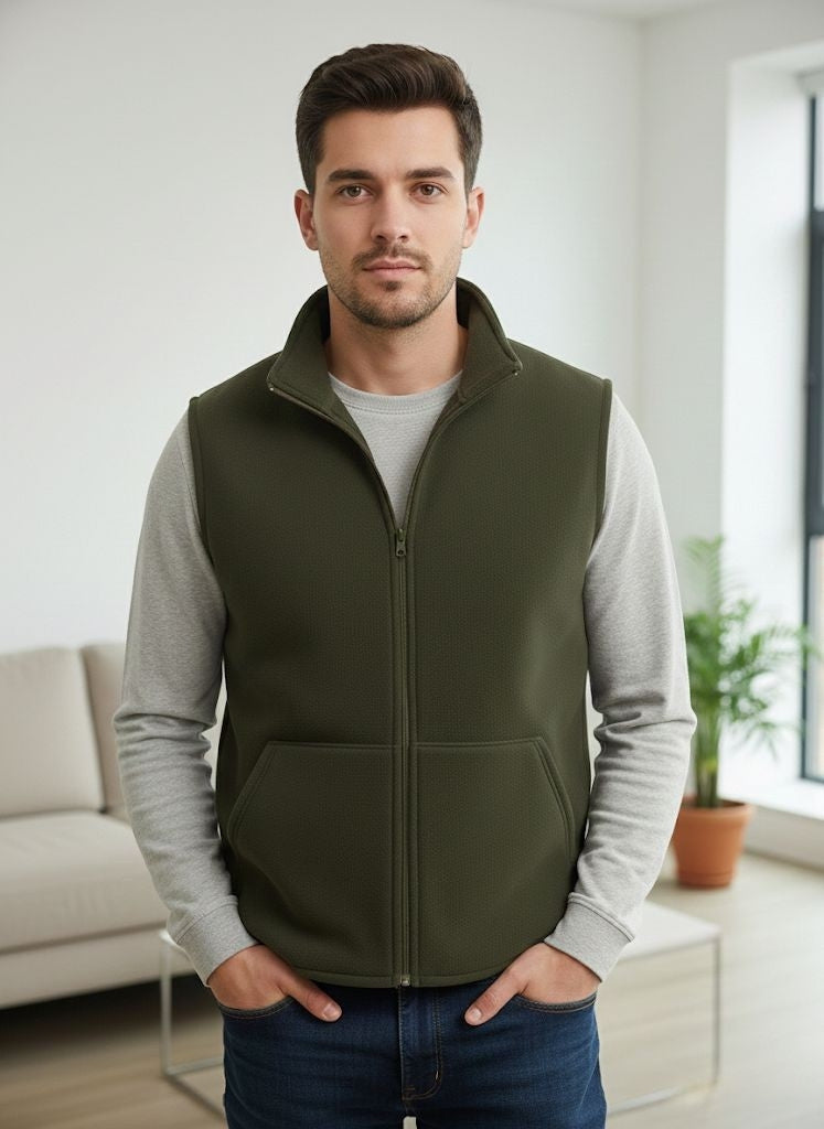 Mumtaz Men's Olive Green Vest