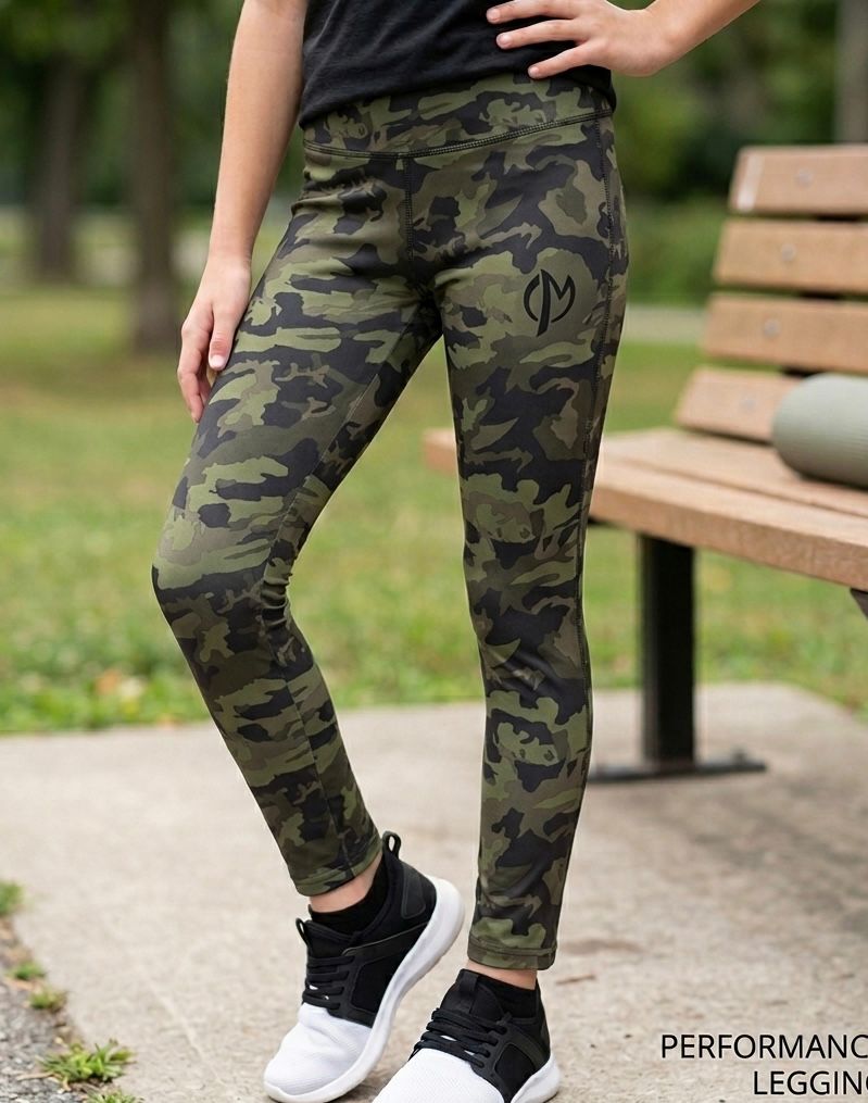 Breathable Tight for Womens - Green Camouflage