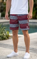 Shorts for Men - Red Textured